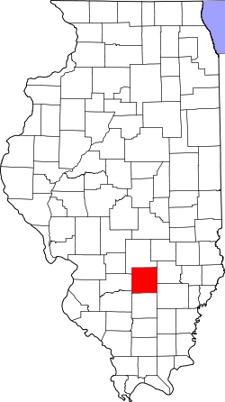 Karte von Marion County innerhalb von Illinois