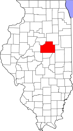 Karte von McLean County innerhalb von Illinois