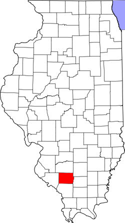 Karte von Perry County innerhalb von Illinois