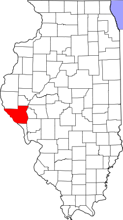 Karte von Pike County innerhalb von Illinois