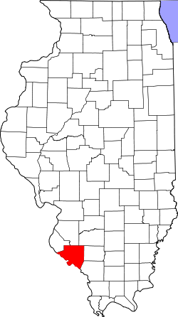 Karte von Randolph County innerhalb von Illinois