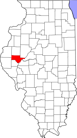 Karte von Schuyler County innerhalb von Illinois