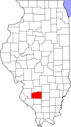 Karte von Washington County innerhalb von Illinois