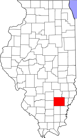 Karte von Wayne County innerhalb von Illinois