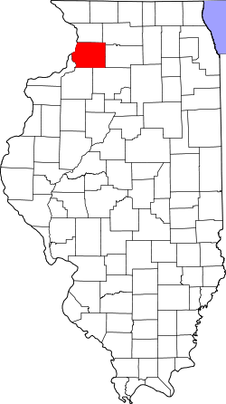 Karte von Whiteside County innerhalb von Illinois