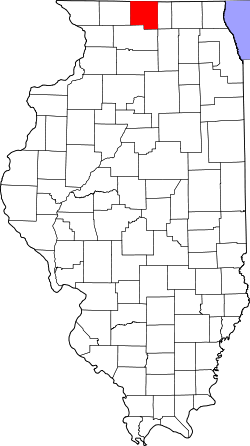 Karte von Winnebago County innerhalb von Illinois