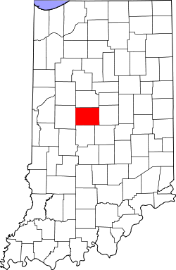 Karte von Boone County innerhalb von Indiana