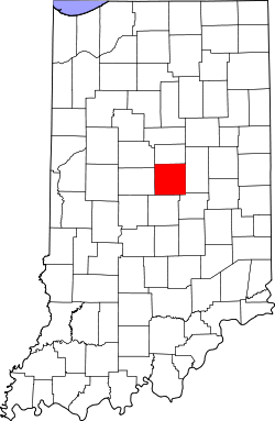 Karte von Hamilton County innerhalb von Indiana