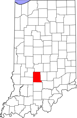 Karte von Monroe County innerhalb von Indiana