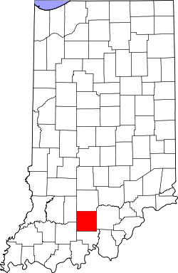 Karte von Orange County innerhalb von Indiana