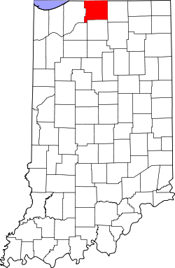 Karte von Saint Joseph County innerhalb von Indiana