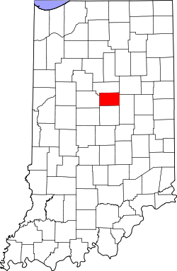 Karte von Tipton County innerhalb von Indiana