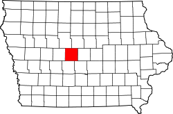 Karte von Boone County innerhalb von Iowa
