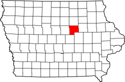 Karte von Grundy County innerhalb von Iowa