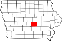 Karte von Jasper County innerhalb von Iowa