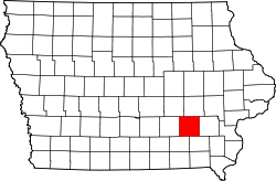 Karte von Keokuk County innerhalb von Iowa