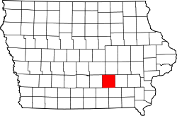 Karte von Mahaska County innerhalb von Iowa