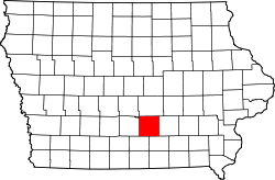 Karte von Marion County innerhalb von Iowa