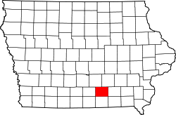 Karte von Monroe County innerhalb von Iowa