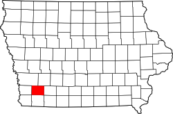 Karte von Montgomery County innerhalb von Iowa