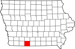 Karte von Ringgold County innerhalb von Iowa