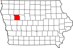 Karte von Sac County innerhalb von Iowa