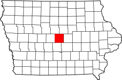 Karte von Story County innerhalb von Iowa