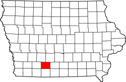 Karte von Union County innerhalb von Iowa