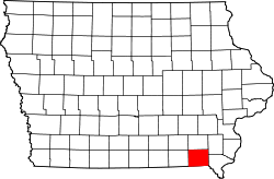 Karte von Van Buren County innerhalb von Iowa