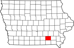 Karte von Wapello County innerhalb von Iowa