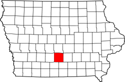 Karte von Warren County innerhalb von Iowa