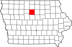Karte von Wright County innerhalb von Iowa