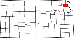 Karte von Atchison County innerhalb von Kansas