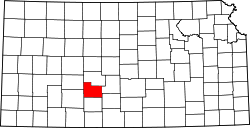 Karte von Edwards County innerhalb von Kansas