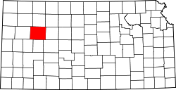 Karte von Gove County innerhalb von Kansas
