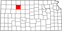 Karte von Graham County innerhalb von Kansas