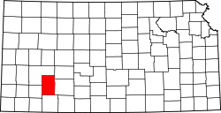 Karte von Gray County innerhalb von Kansas