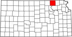 Karte von Marshall County innerhalb von Kansas