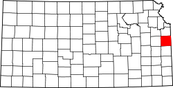Karte von Miami County innerhalb von Kansas