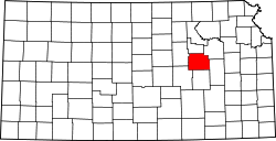 Karte von Morris County innerhalb von Kansas