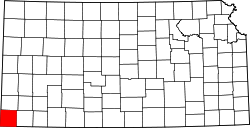 Karte von Morton County innerhalb von Kansas
