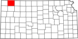 Karte von Rawlins County innerhalb von Kansas
