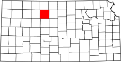 Karte von Rooks County innerhalb von Kansas