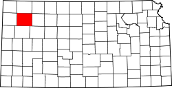 Karte von Thomas County innerhalb von Kansas