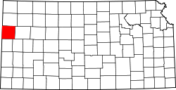 Karte von Wallace County innerhalb von Kansas