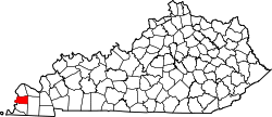 Karte von Carlisle County innerhalb von Kentucky