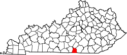 Karte von Clinton County innerhalb von Kentucky