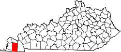 Karte von Graves County innerhalb von Kentucky