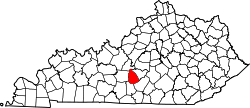 Karte von Green County innerhalb von Kentucky
