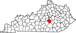 Karte von Lincoln County innerhalb von Kentucky